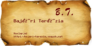 Bajári Terézia névjegykártya